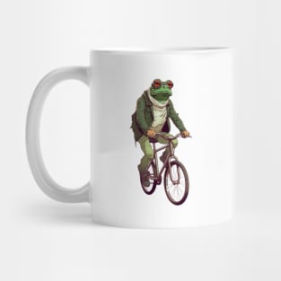 A Frog Riding a Bicycle Mug